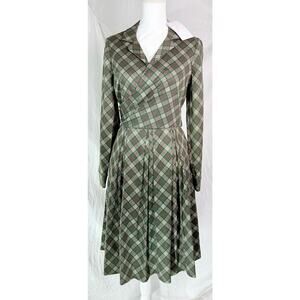 NWT Gal Meets Glam Dress Tartan Plaid Green Red Traditional Christmas Small 6